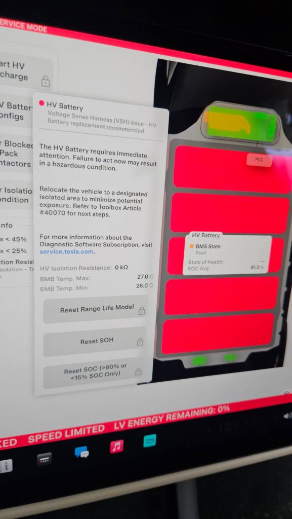 Tesla model x warnings